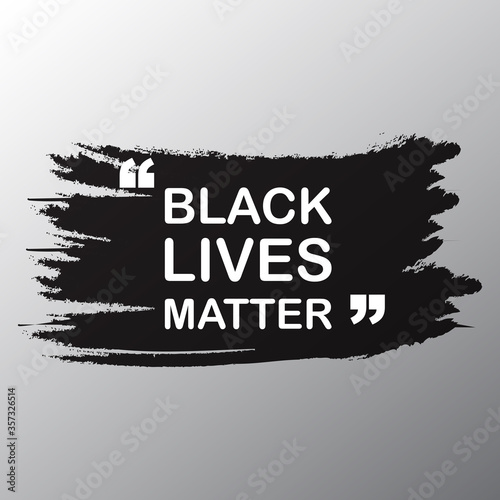 Black lives matter typography about human right of black people in Us. America vector.