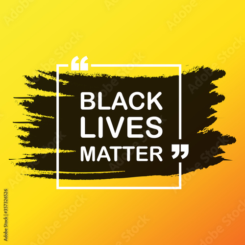 Black lives matter typography about human right of black people in Us. America vector.