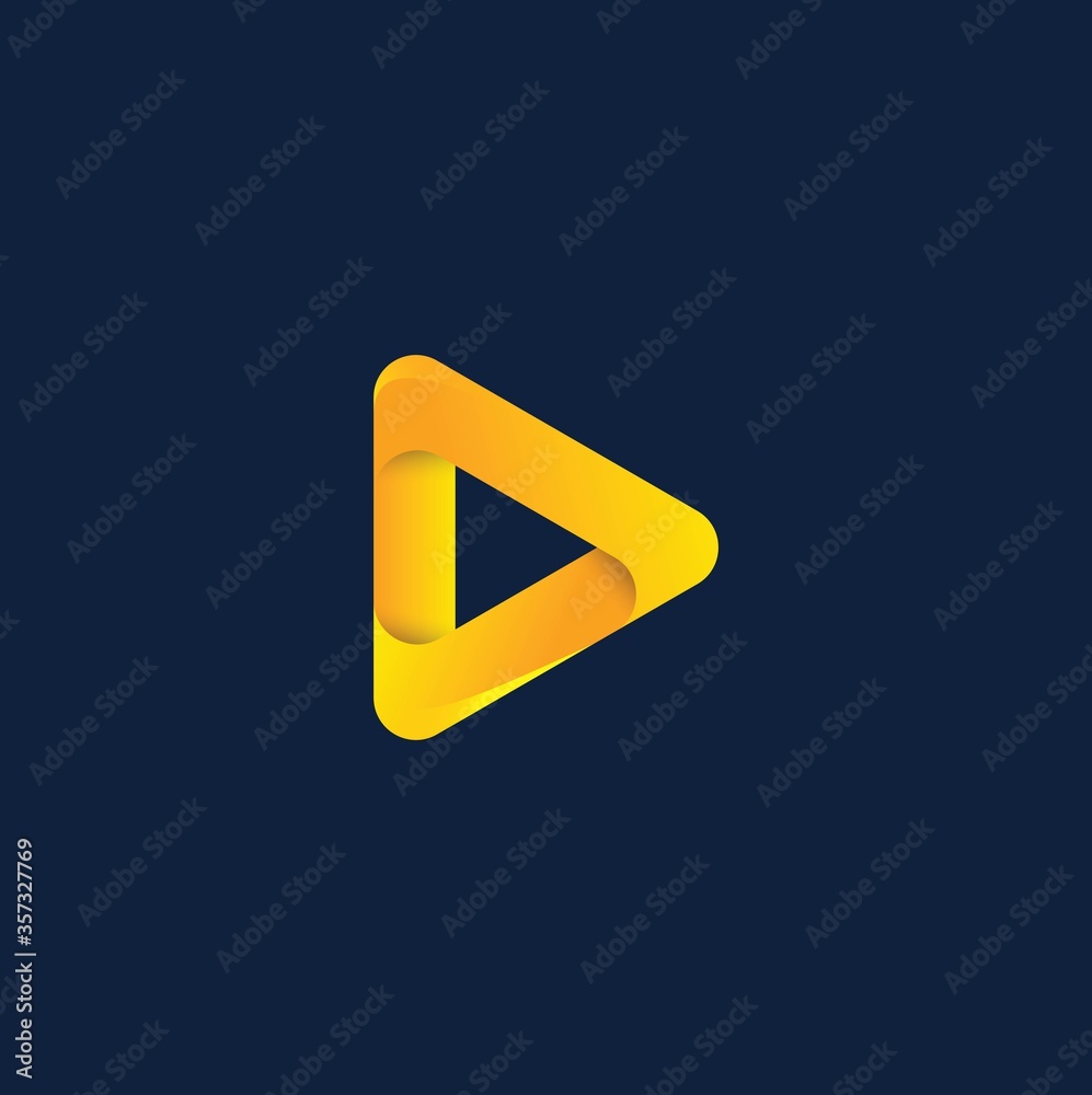 Triangle logo gradient simple elegant flat design Triangle logo gradient simple elegant flat design
