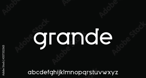 grande, geometric lowercase font vector design