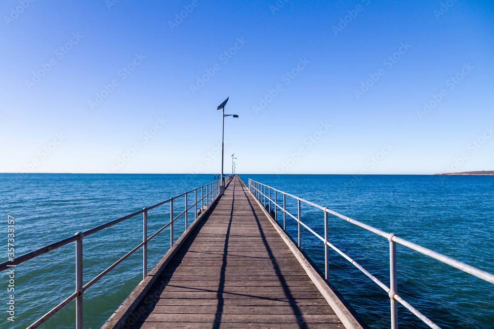 The fishing pier at the whale watching village of Fowlers Bay, South Australia