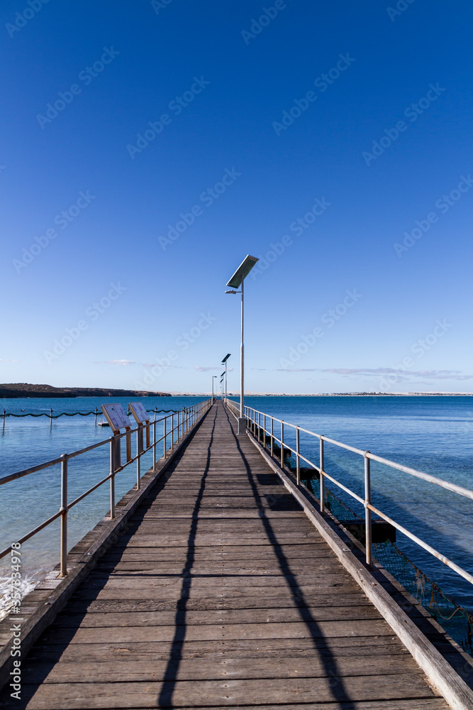 The long fishing pier at Point Sinclair, South Australia