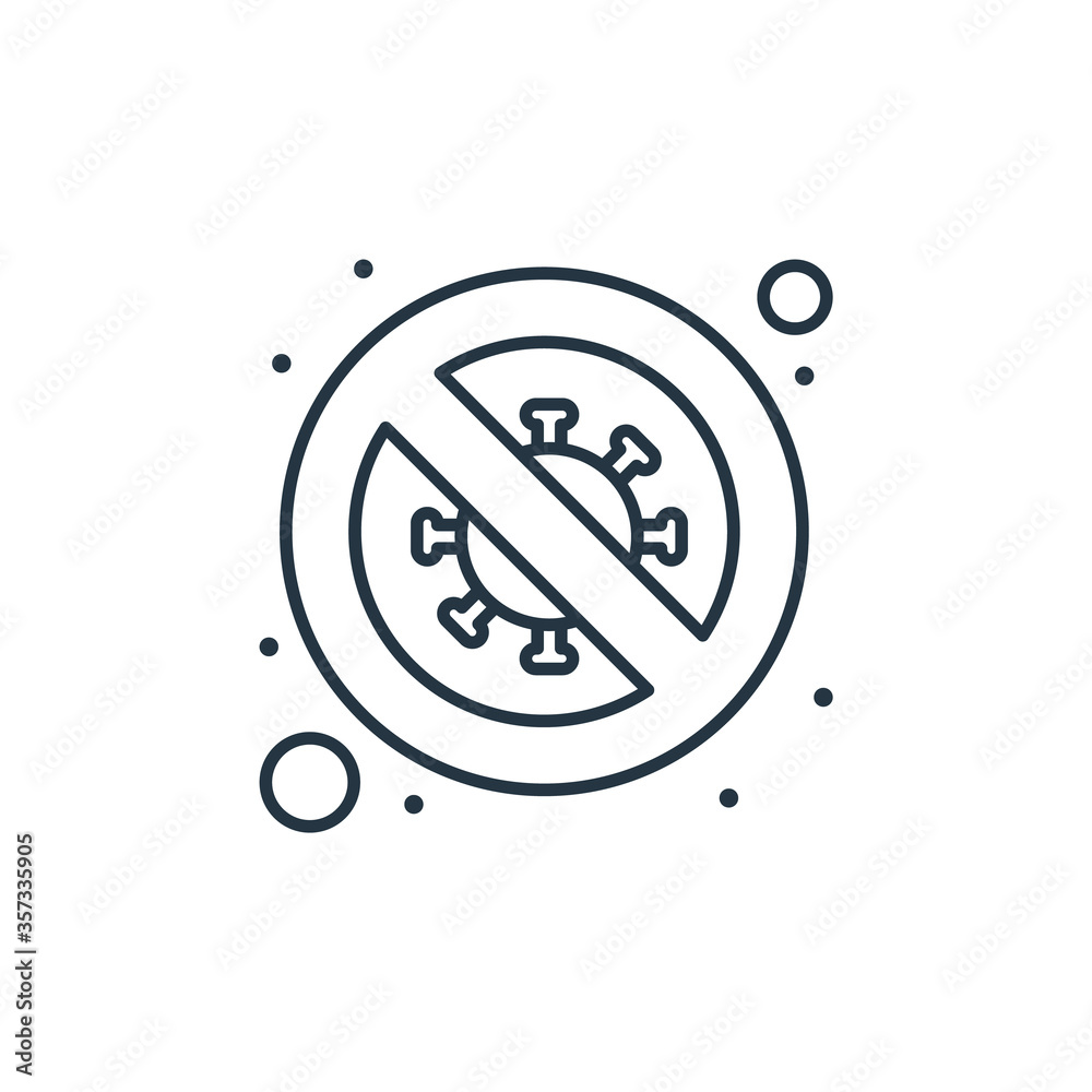 no virus vector icon. no virus editable stroke. no virus linear symbol ...