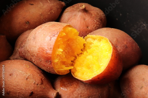 Japanese sweet potatoes, a specialty of Tanegashima island in Kyushu region. It's so sweet like honey. photo