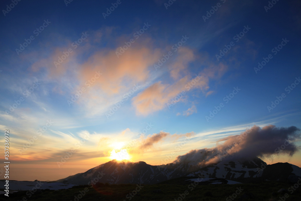 立山の夕日(大日連山) 立山の夕日(大日連山)