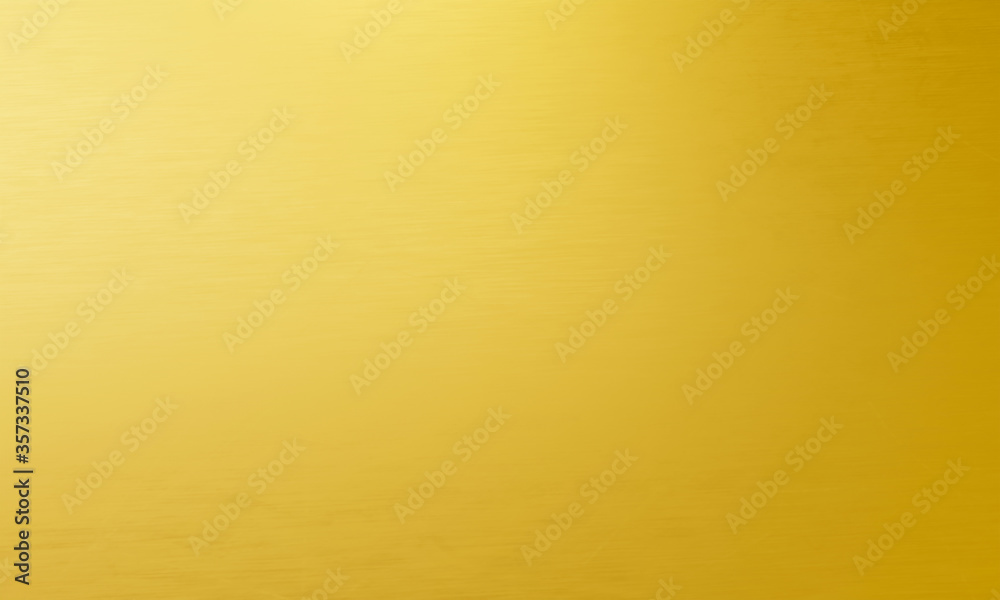 Fototapeta premium Golden yellow metal background image There are scratches on the surface. 3D Rendering