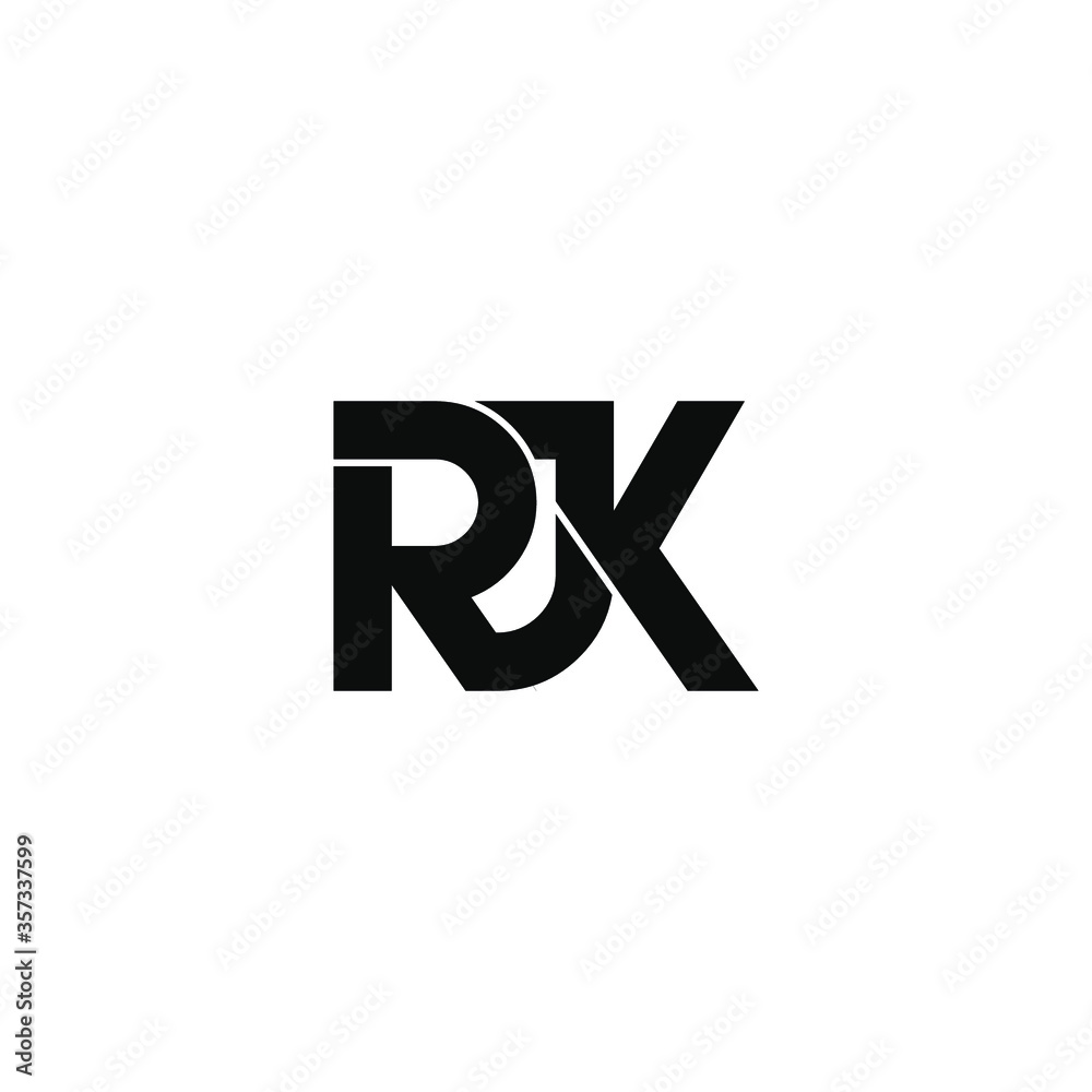 Obraz premium rjk letter original monogram logo design