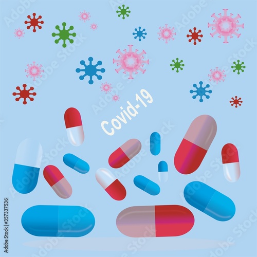 Pharmaceutical drug in capsules against the Covid-19 virus