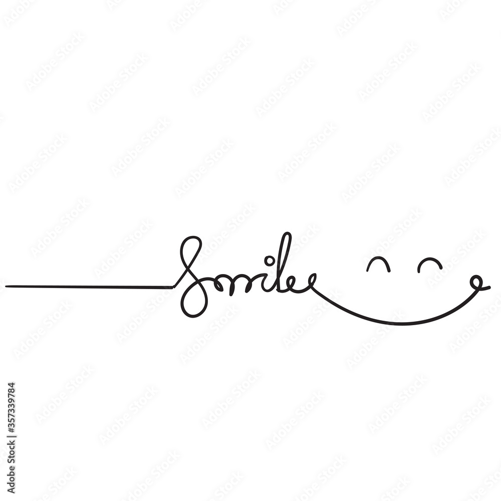 hand drawn doodle smile illustration cartoon art style vector hand drawn doodle smile illustration cartoon art style vector