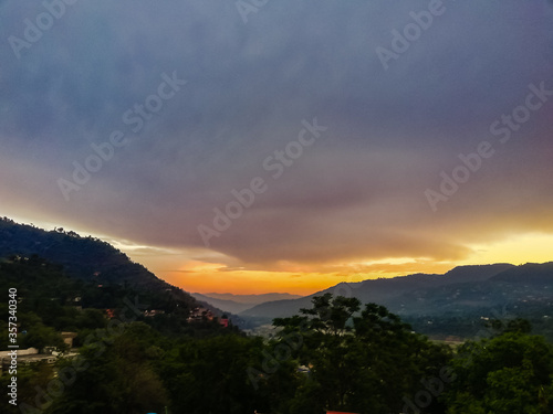 sunrise over the mountains