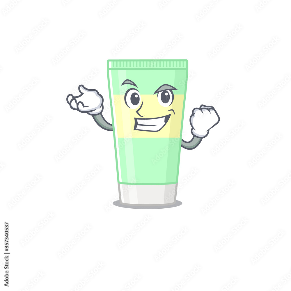 A funny cartoon design concept of cleansing foam with happy face A funny cartoon design concept of cleansing foam with happy face