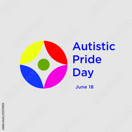 logo autistic pride day vector templet