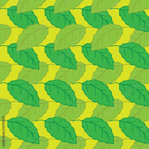 Vector seamless pattern with leaf. Hand drawn vector illustration on yellow background. Design for greeting cards  scrapbooking  textile  wrapping paper  wallpaper  invitations  prints etc.