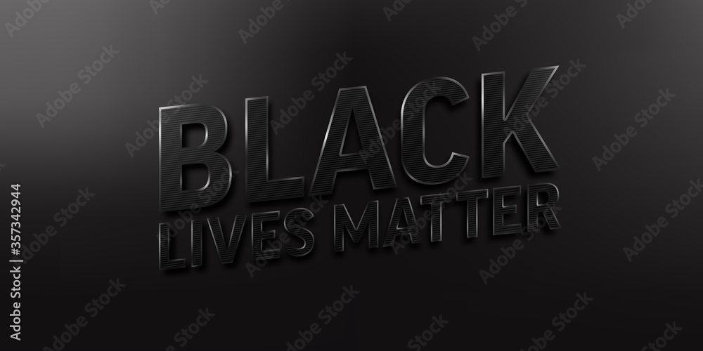 Black lives matter text on dark background with light effect.Vector illustration EPS 10 Black lives matter text on dark background with light effect.Vector illustration EPS 10