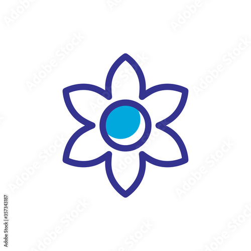 flower icon color style design