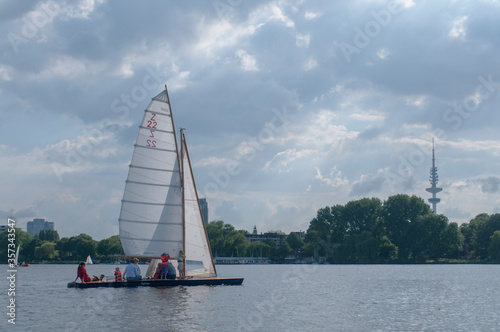 Sailing is a major hobby or pastime in the City of Hamburg, Germany.