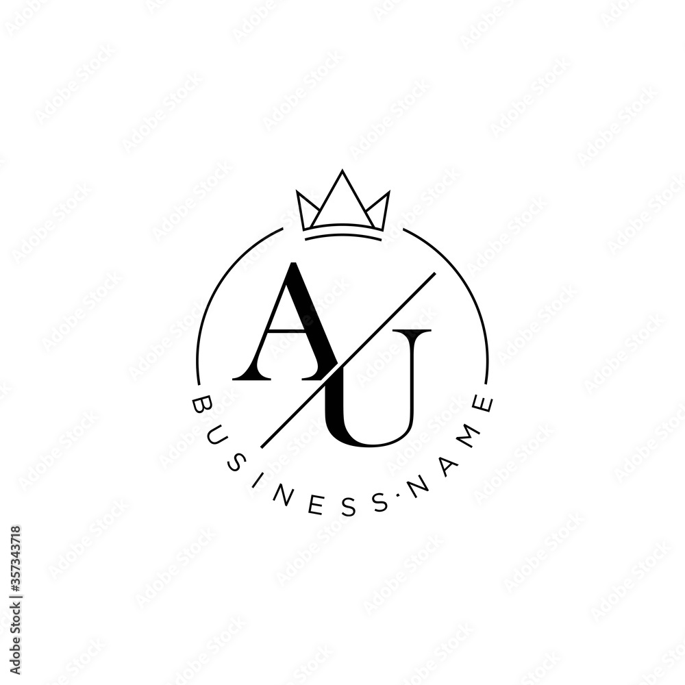 Initial Letter A U Logo Template Design Initial Letter A U Logo Template Design