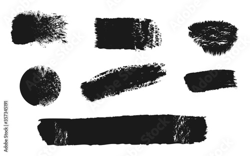 hand drawn of brush stroke for black ink paint. grunge backdrop  dirty banner  watercolor design and dirty texture. vector illustration