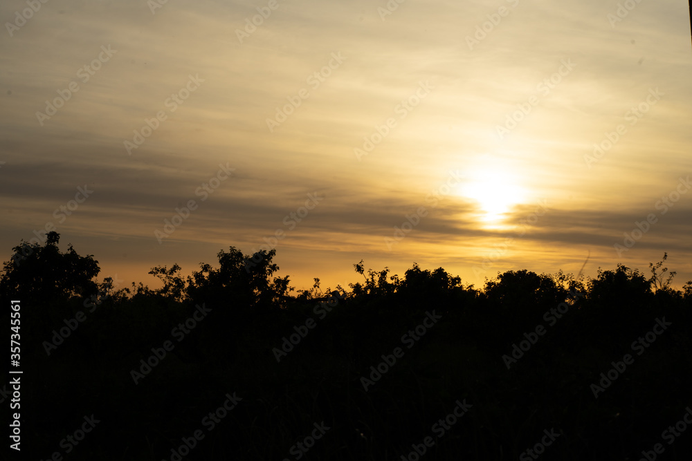 sunset in the mountains