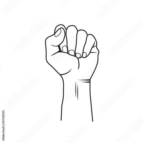peace sign with hand on white background