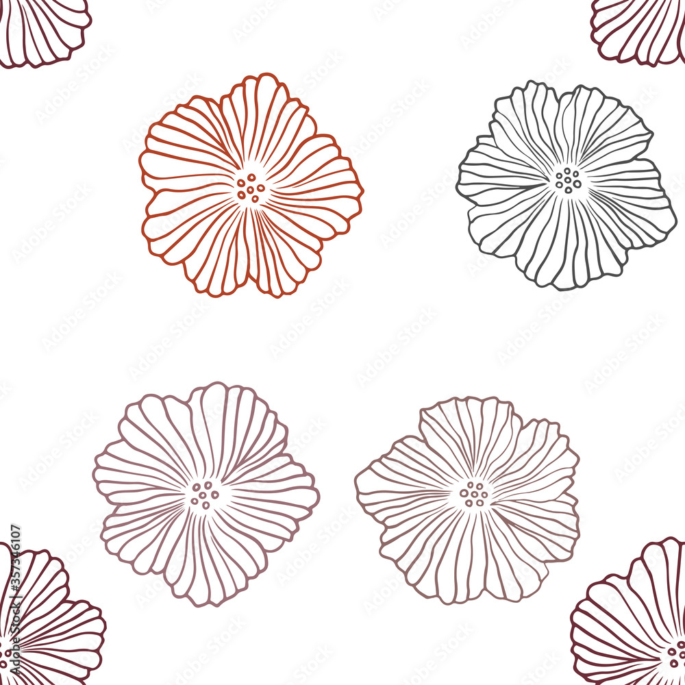 Light Red vector seamless elegant pattern with flowers. Light Red vector seamless elegant pattern with flowers.
