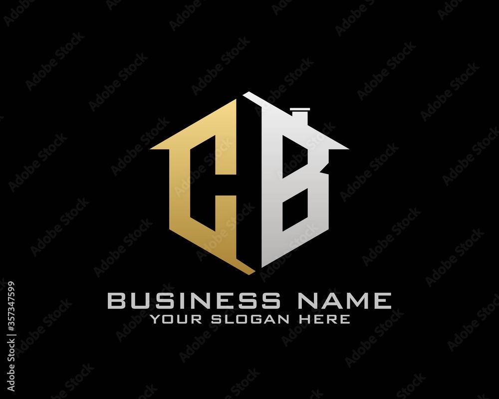 Initial C B abstract logo template vector Initial C B abstract logo template vector