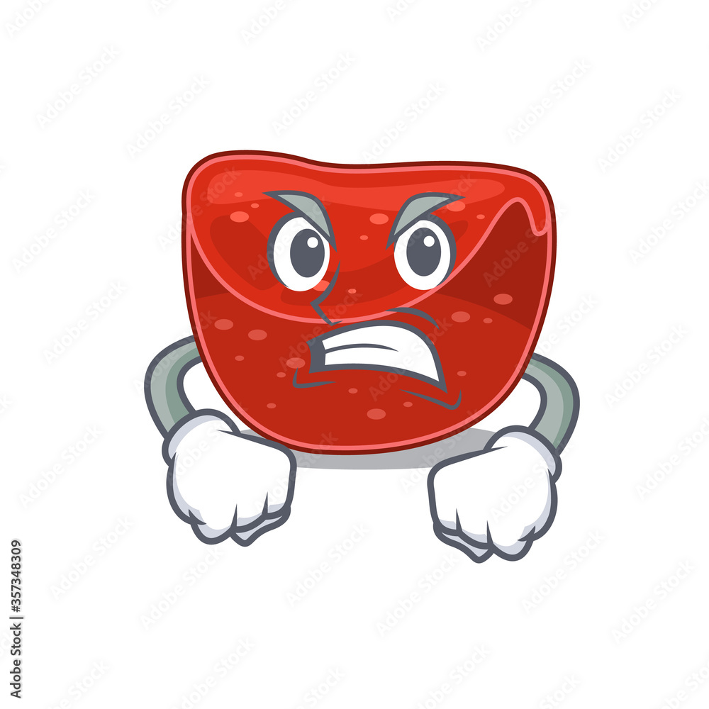 A cartoon picture of meatloaf showing an angry face A cartoon picture of meatloaf showing an angry face