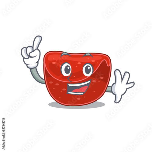 Meatloaf caricature design style with one finger gesture