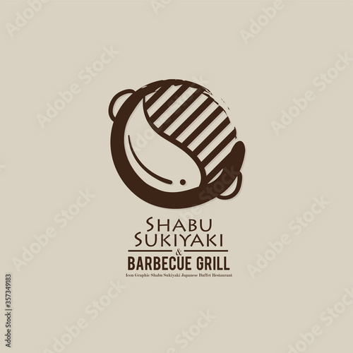 shabu sukiyaki and grill sign symbol logo icon food restaurant