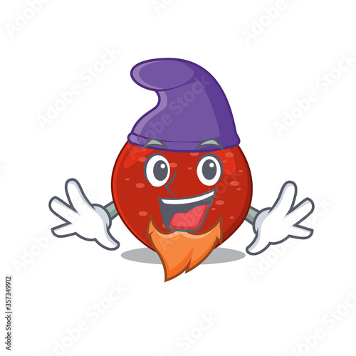 An adorable cartoon design of peperoni as an Elf fairytale character