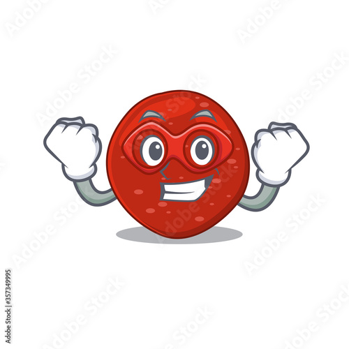 A cartoon drawing of peperoni in a Super hero character