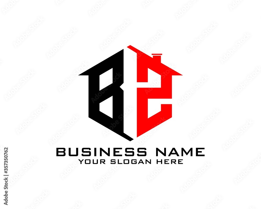 Fototapeta premium Initial B Z abstract logo template vector