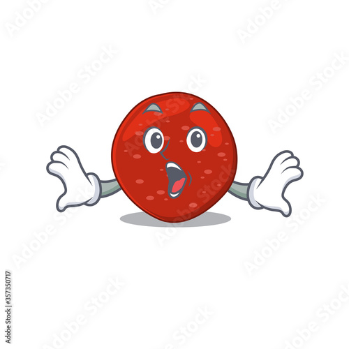 Peperoni mascot design concept having a surprised gesture