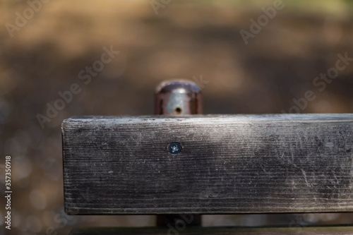 A part of old wooden bench