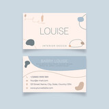 Elegant abstract design with blueprint color business card template eps 10