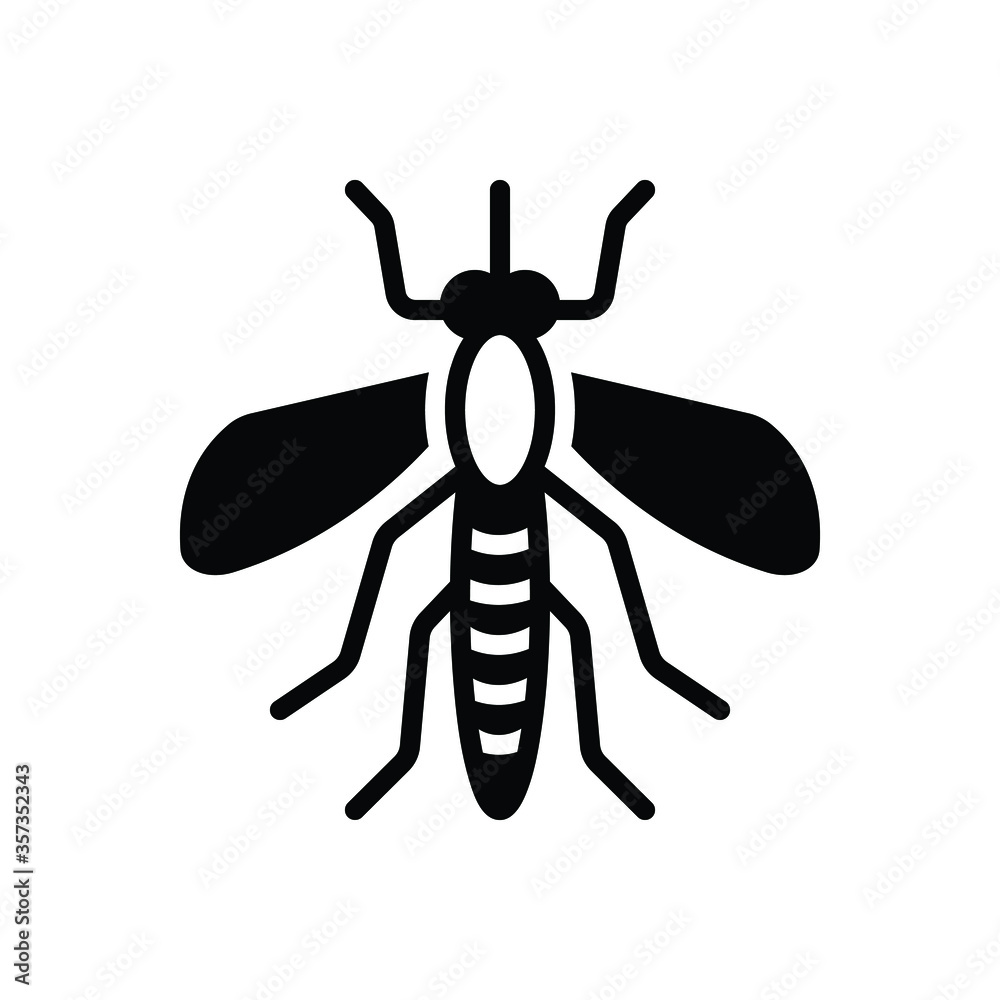 Black solid icon for mosquito Black solid icon for mosquito