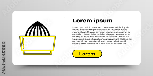 Line Citrus fruit juicer icon isolated on white background. Colorful outline concept. Vector