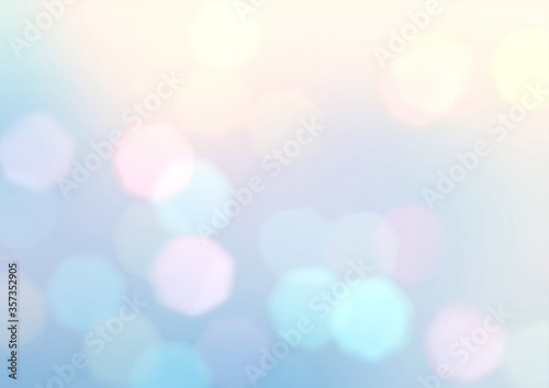 Bokeh blur white blue pink pastel pattern. Light abstract background. 