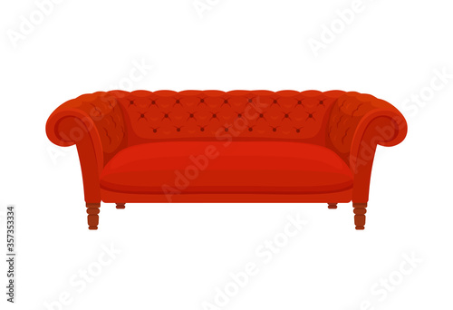 Armchair colorful cartoon illustration