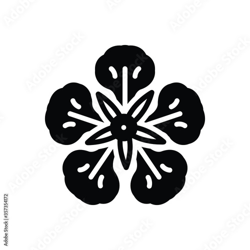 Black solid icon for delonix regia