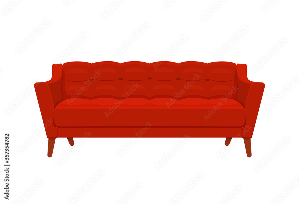 Sofa and couches red colorful cartoon illustration Sofa and couches red colorful cartoon illustration