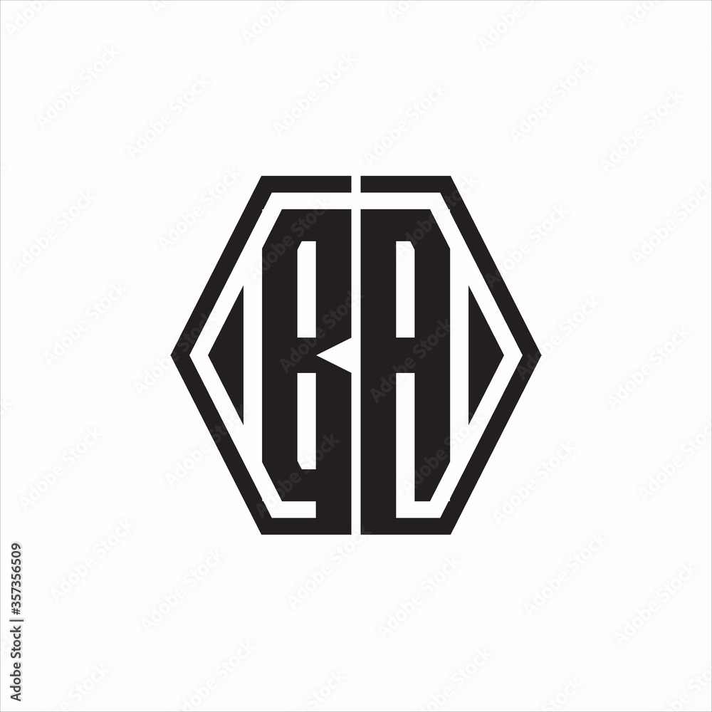 BA , Monogram Logo Design Graphic by PIKU DESIGN STORE · Creative Fabrica