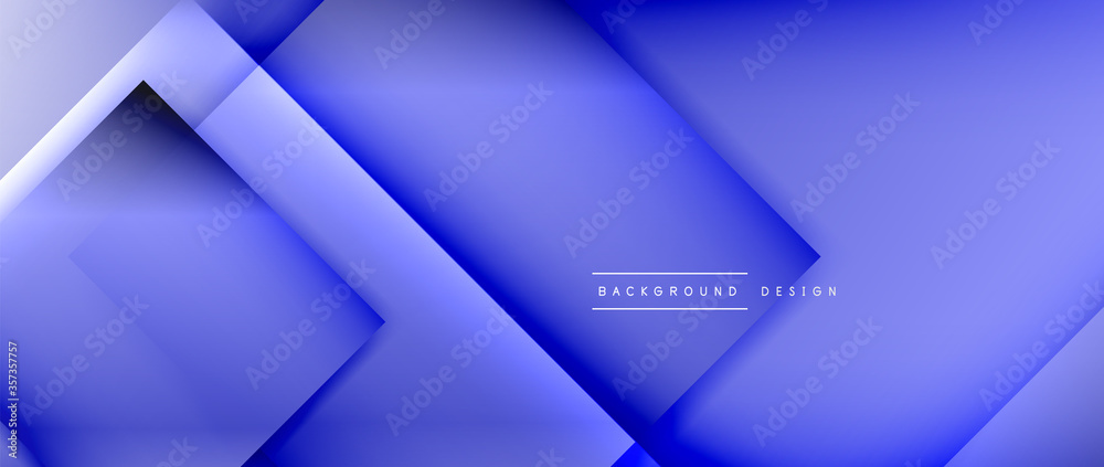 Square shapes composition, fluid gradient geometric abstract background. 3D shadow effects, modern design template Square shapes composition, fluid gradient geometric abstract background. 3D shadow effects, modern design template