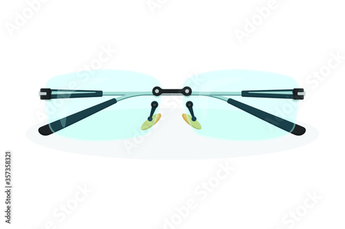 Glasses flat style isolated on white. object vector for your design work, presentation, website or others.