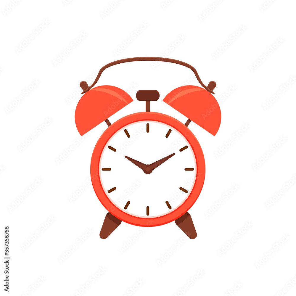 Alarm clock in flat style. vector Alarm clock in flat style. vector