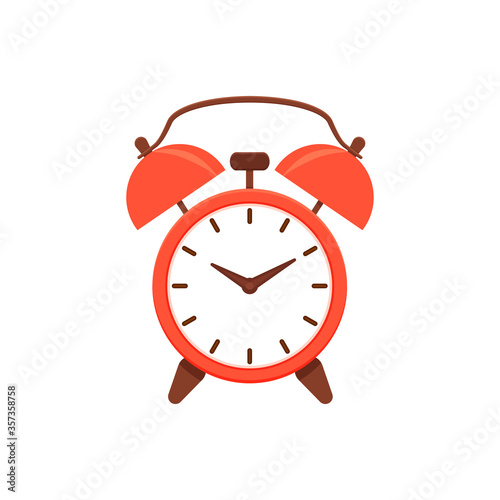 Alarm clock in flat style. vector