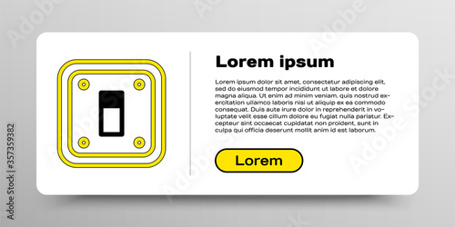 Line Electric light switch icon isolated on white background. On and Off icon. Dimmer light switch sign. Concept of energy saving. Colorful outline concept. Vector.