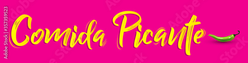 Comida Picante, Spicy Food Vector design.
