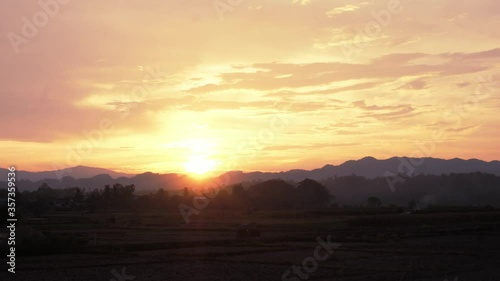 sunset in the mountains