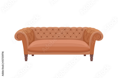 Sofa and couch colorful cartoon illustration vector